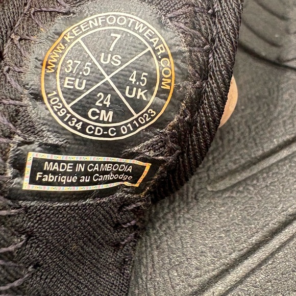 KEEN Waimea Flip Flop Sandals Black Comfort Thong Women’s Size 7 - Picture 6 of 11